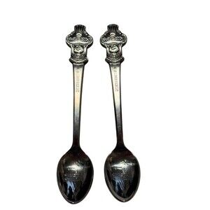 Set of 2 Rolex Bucherer Zurich Switzerland Souvenir Spoon Set Collectible